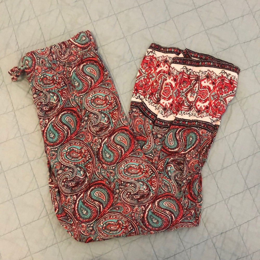 Paisley Plazzo Pants, szM
